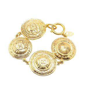 CHANEL Gold Coco Mark Charm Bracelet